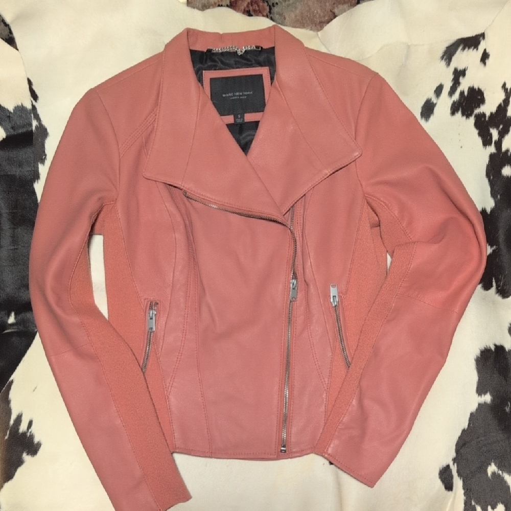 Marc New York Women's Rose Leather Jacket